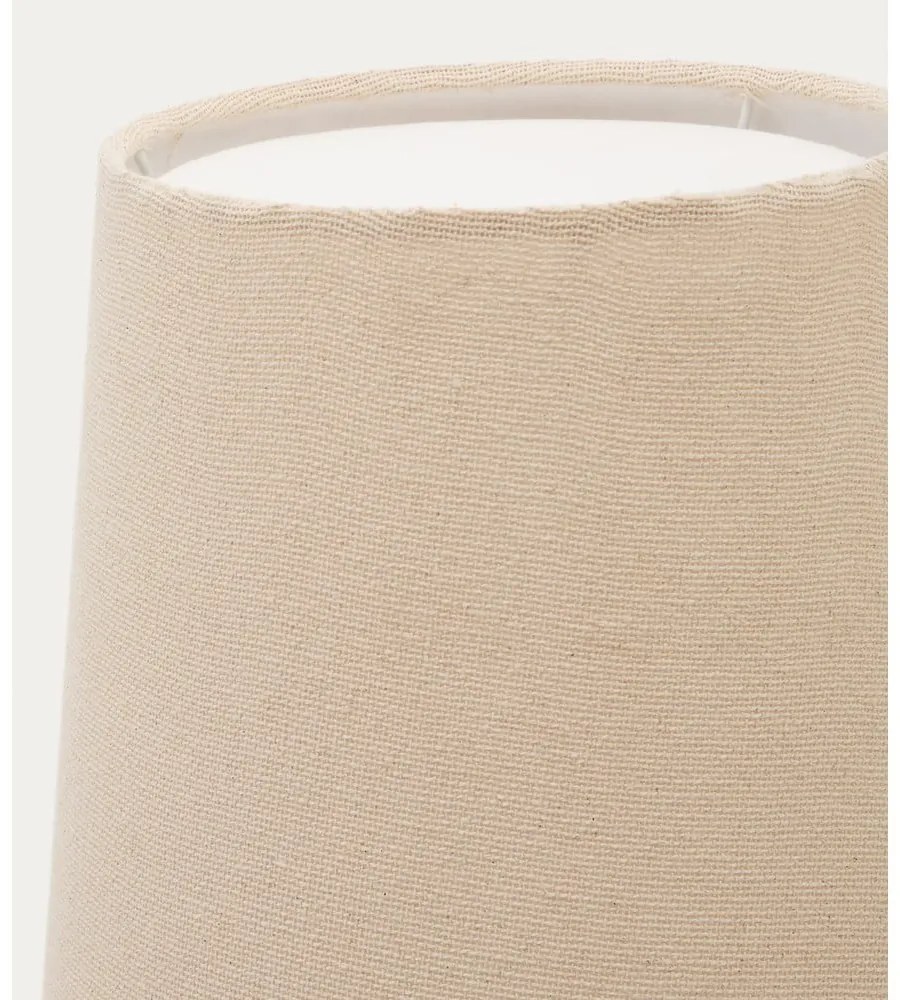 Fekete-krémszínű állólámpa textil búrával (magasság 129 cm) Senni – Kave Home
