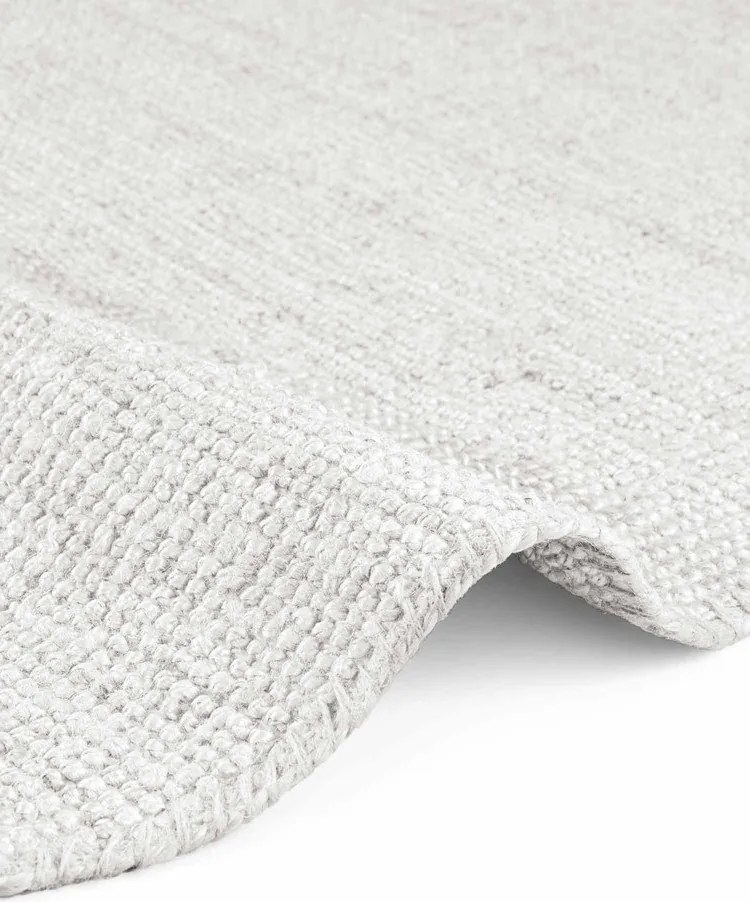 Világosszürke kétoldalas-kézi szövésű juta kerek szőnyeg ø 200 cm Bouclé Jaipur – Hanse Home