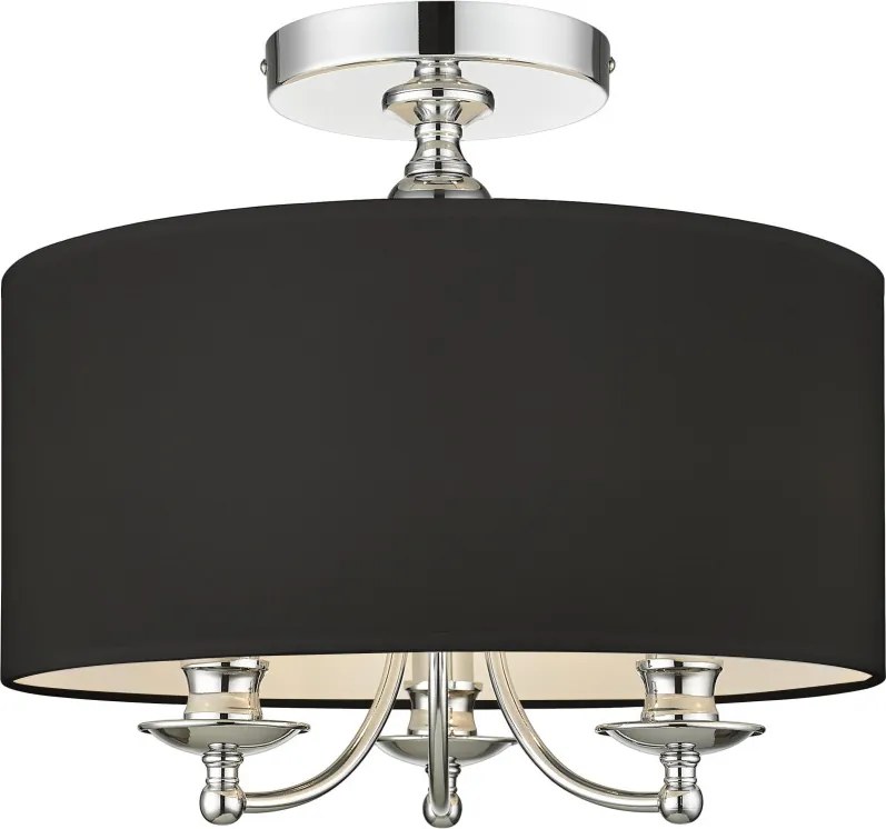 COSMOLIGHT C03466CH-BK ABU DHABI Ernyős Mennyezeti Lámpa Króm, Fekete E14 IP20