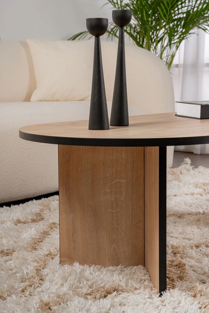 Dohányzóasztal Sable - Sapphire Oak, Fekete