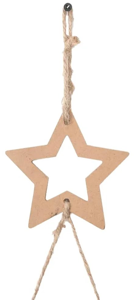 függő karácsonyfa tetején csillaggal 86 x 180 cm természetes ág
