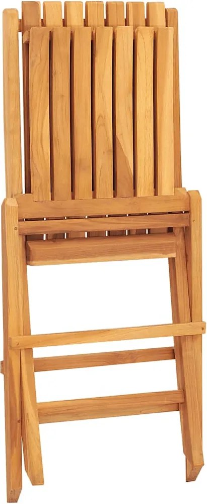 vidaXL 4 db tömör tíkfa összecsukható kerti szék 47 x 47 x 89 cm