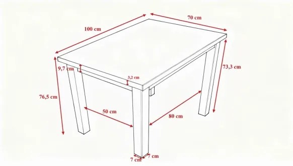 NOAH étkezőasztal sonoma tölgy kivitelben