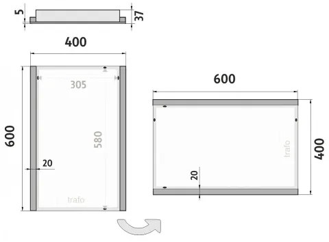NIMCO ZP 11000 - LED-es fürdőszobai háttérvilágítású tükör 6500K 60x40 cm IP44