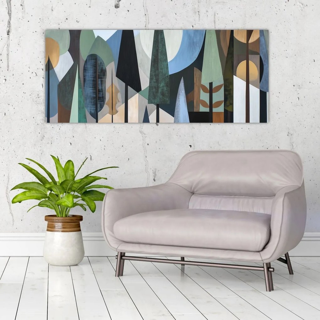 Kép - Természetes geometriai absztrakció II. (120x50 cm)