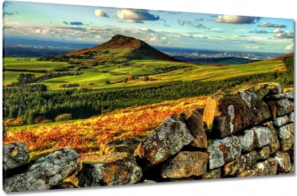 Vászonkép 120x70 Tájkép Hegyek Szikla Ég