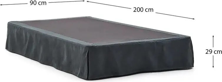 Fehér kárpitozott egyszemélyes ágy ágytámla nélkül 90x200 cm Jaira – Kave Home