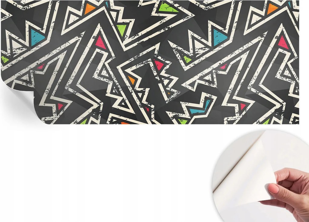 Dekoratív öntapadós fotótapéta Energikus geometria 250x104 cm
