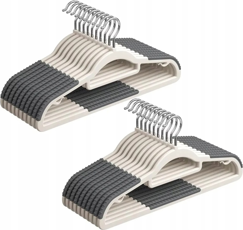 Csúszásgátló akasztók szekrény- és gardróbruhákhoz, nadrágtartóval