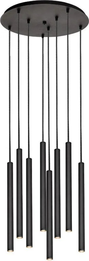 KASPA 11174802 ROLL Modern Led Függesztett Lámpa Fekete LED IP20