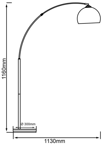 Brilliant - VESSA állólámpa 1xE27/60W/230V fényes króm/fehér