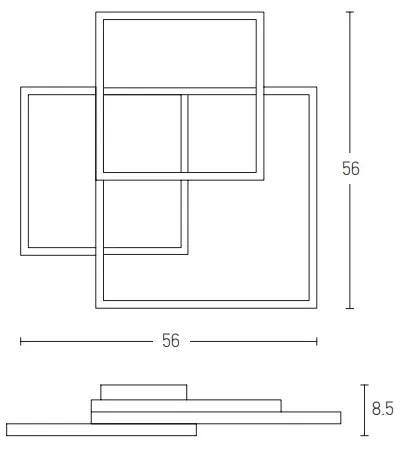 Zambelis 2023 - LED Dimmelhető felületre szerelhető csillár LED/42W/230V fekete
