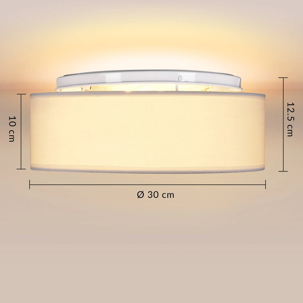 monzana® Mennyezeti lámpa Ø30 cm - fehér