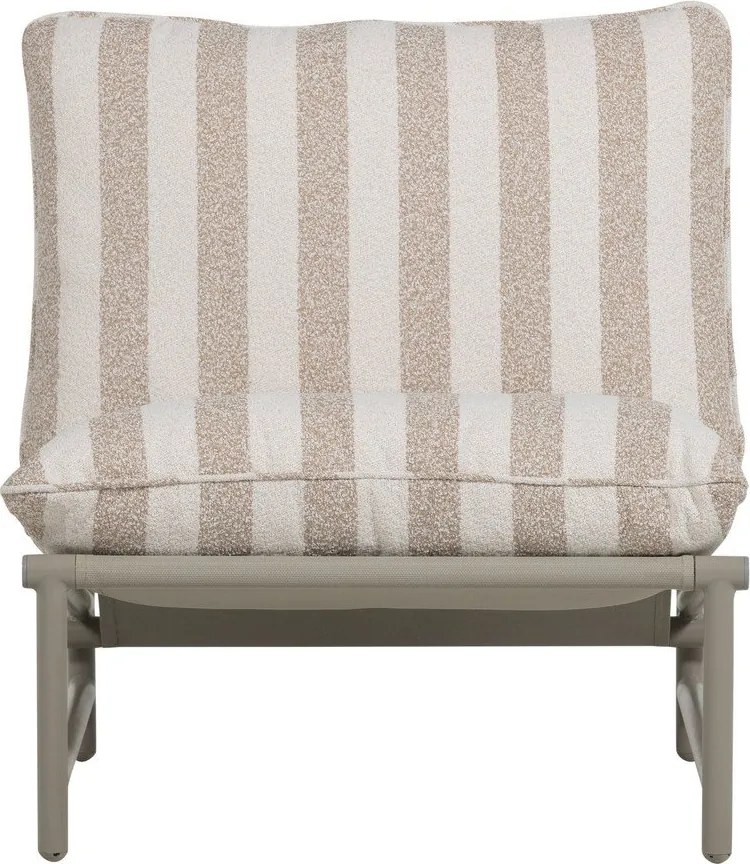 Bézs fém-párnázott kerti fotel Elvo – WOOOD