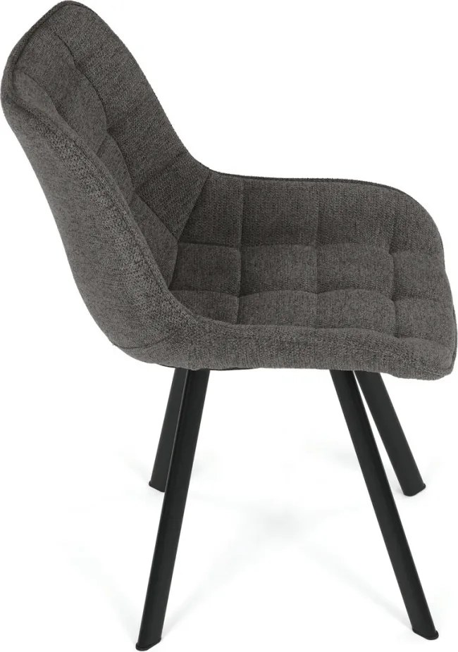 Jídelní židle, šedá, látka, HC-V3068 GREY2