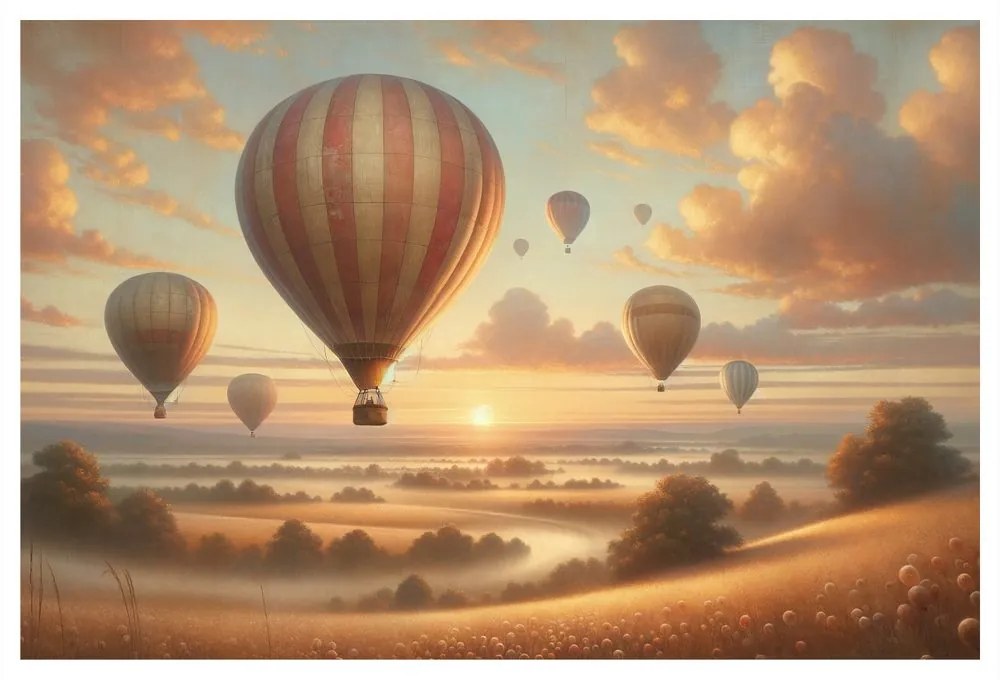 Kép ballonok az esti csendben