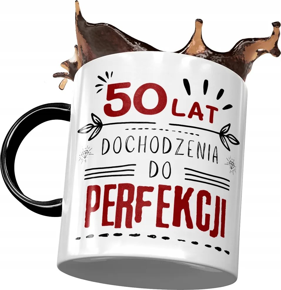 Fekete Bögre Születésnapra 50 50-es 50-es Ajándék Nyomtatott Fotóval