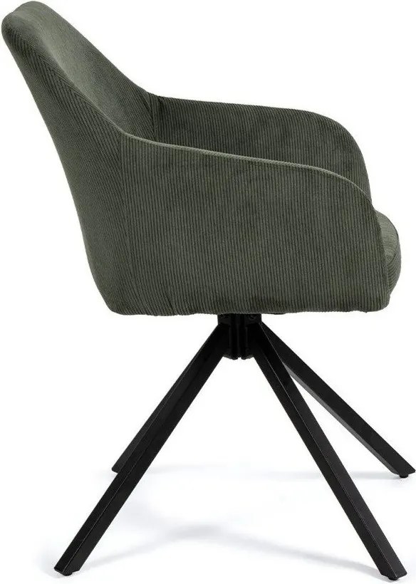 Zöld kárpitozott étkezőfotel Lunio – Bonami Essentials