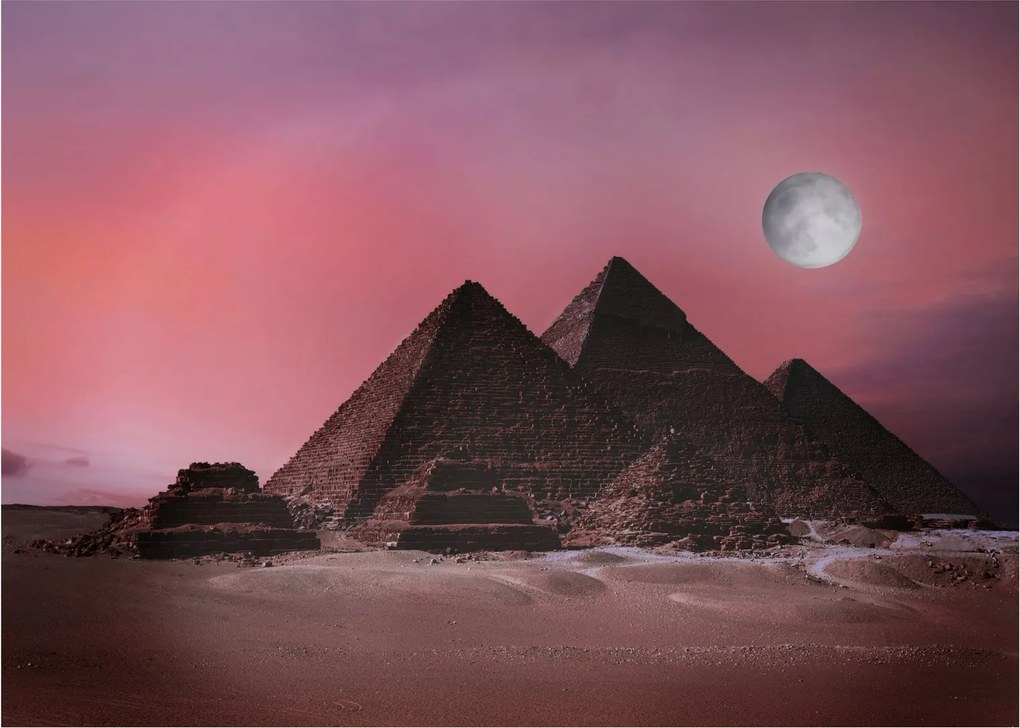 Kép - Piramisok giza, Egyiptom (üvegen) (70x50 cm)