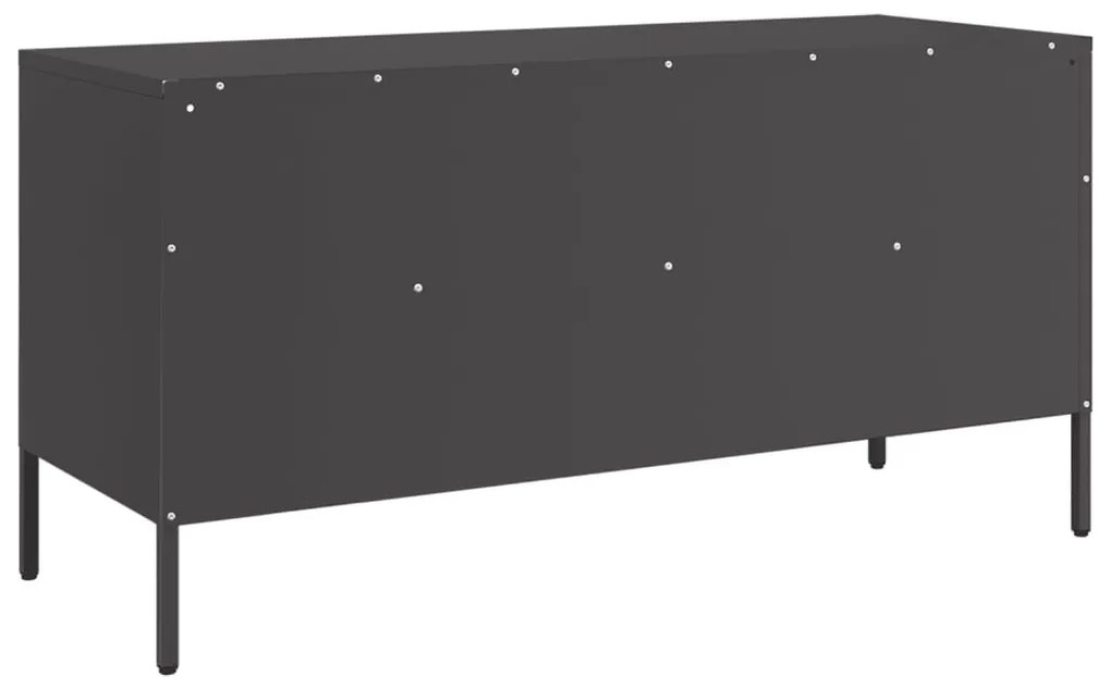 fekete acél TV-szekrény 100,5 x 39 x 50,5 cm