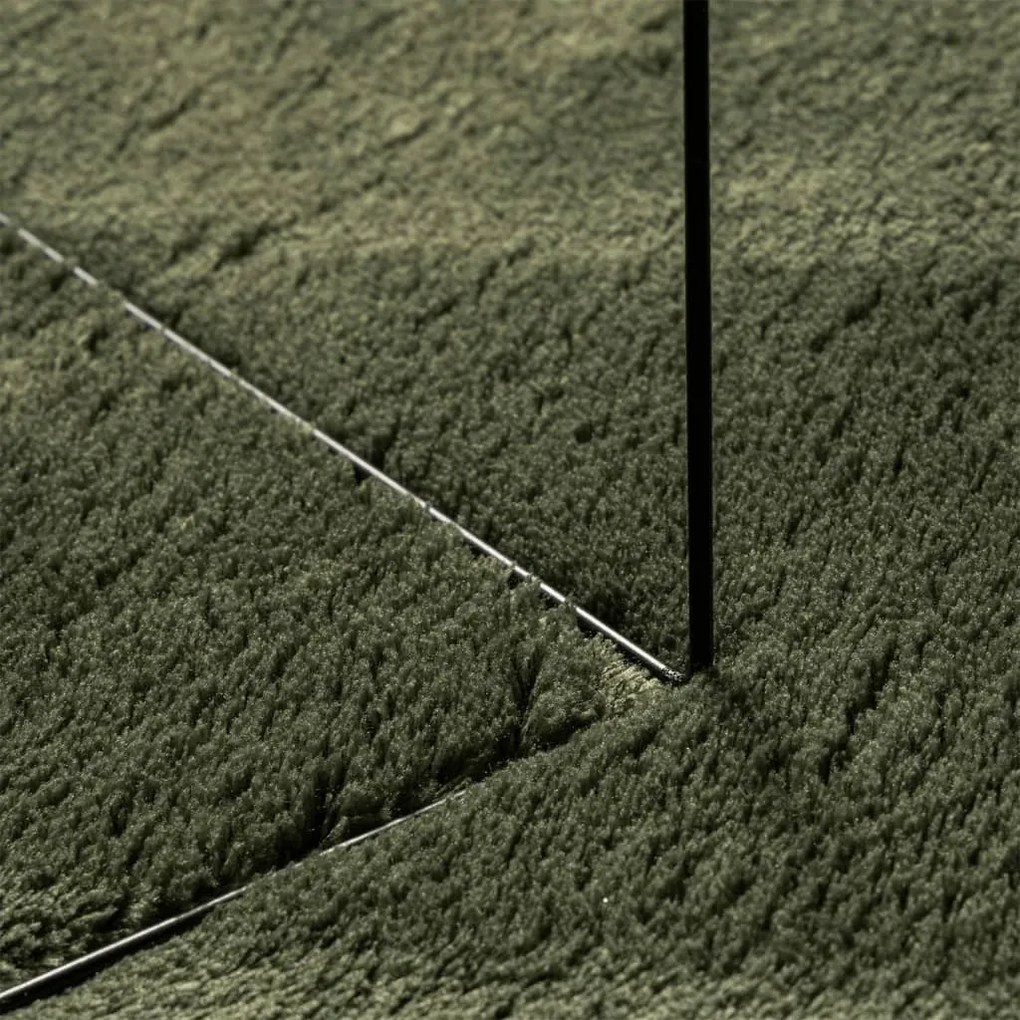 HUARTE erdőzöld rövid szálú puha és mosható szőnyeg 100x200 cm