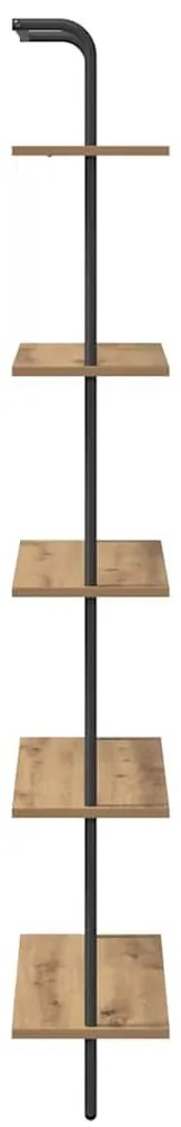 Könyvespolc kézműves tölgy 60 x 24 x 168 cm Faanyag