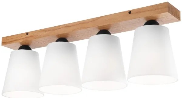 Felületre szerelhető csillár LULA 4xE27/60W/230V tölgy