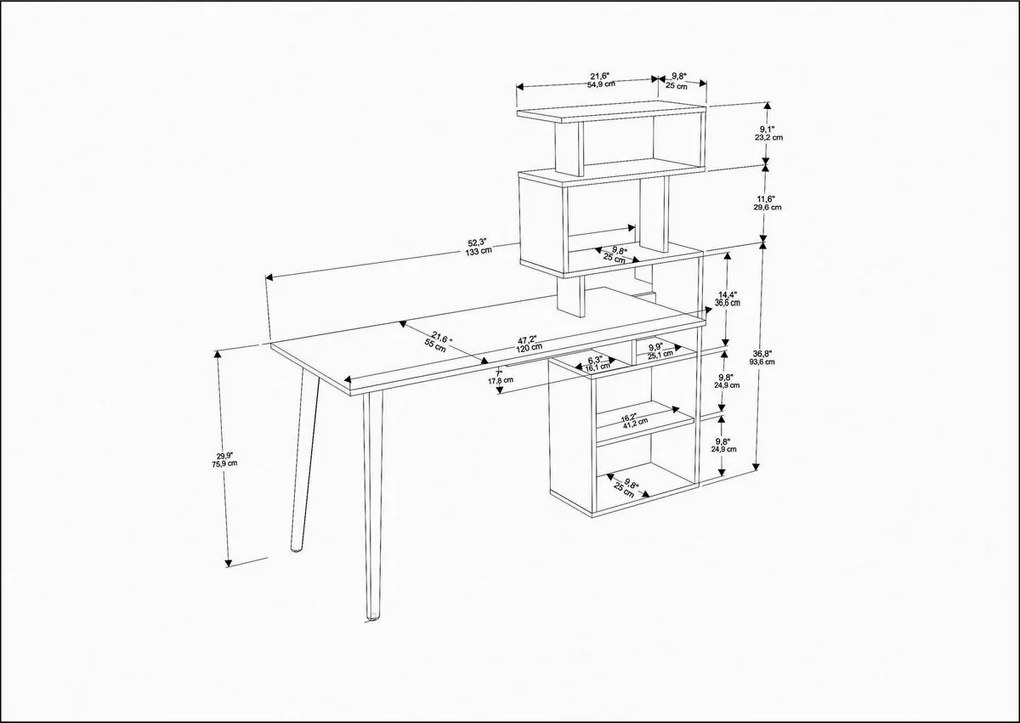 Vina White íróasztal