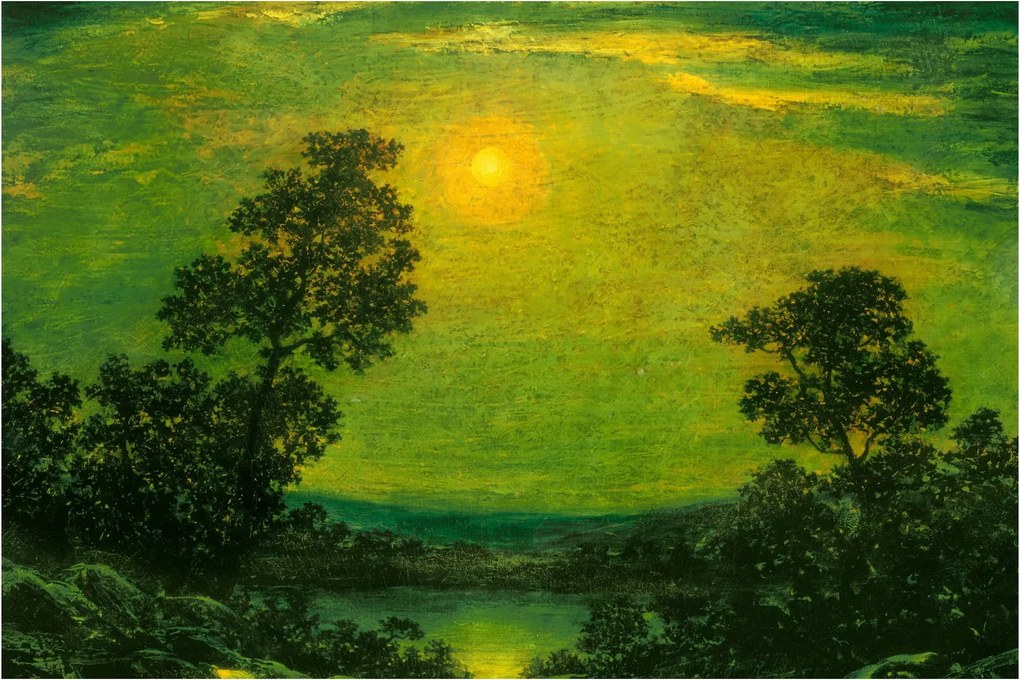 Kép - Imitator of Ralph Albert Blakelock, Moonlight, reprodukciók (90x60 cm)