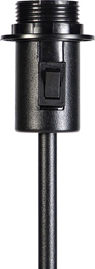 Állólámpa fekete állítható árnyékolóval világosbarna 50 cm - Parte