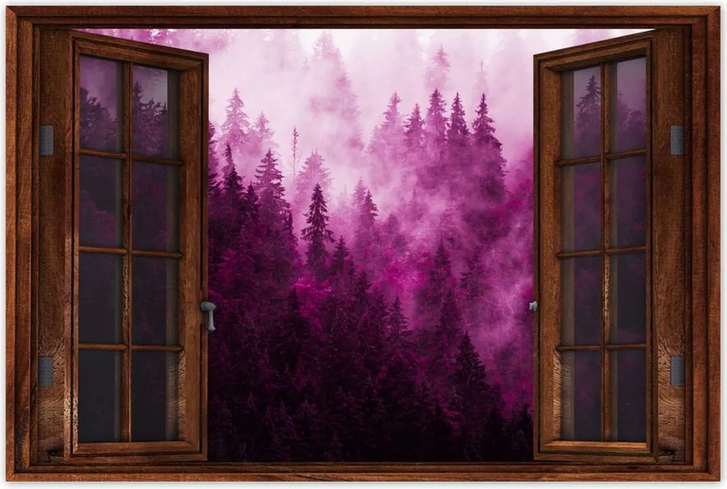 Poszterek 60x40 Tájkép Rózsa Hegyek Köd