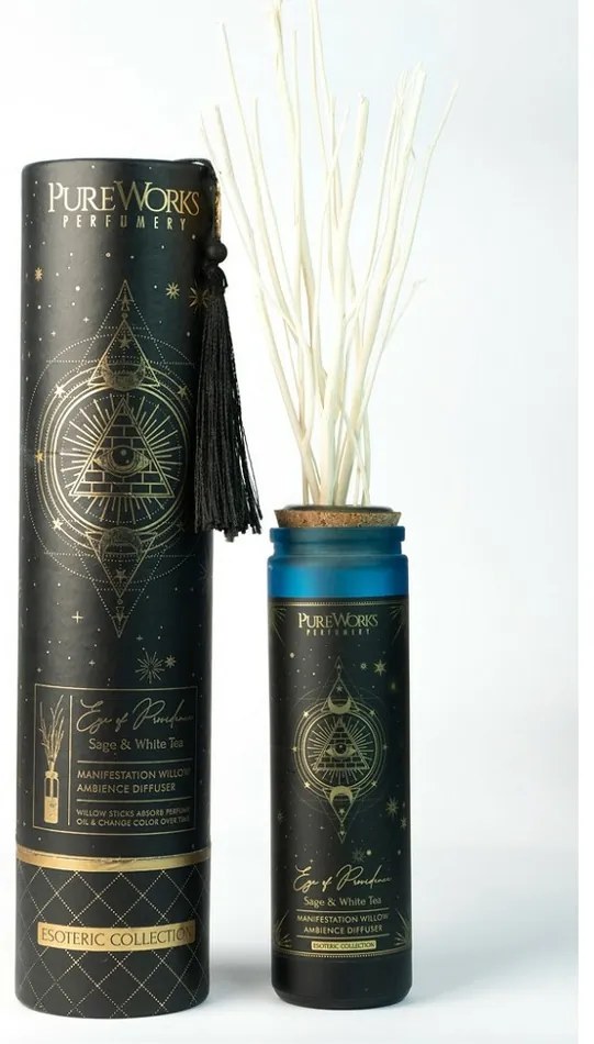 Sage&amp;White Tea 100 ml organikus diffúzorfűzfavesszőkkel