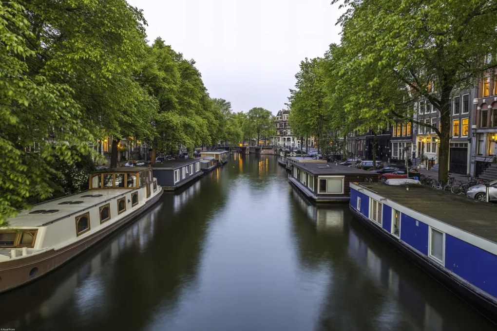 Poszter 60x40cm Csatorna Amszterdam városon át 8, Assaf Frank