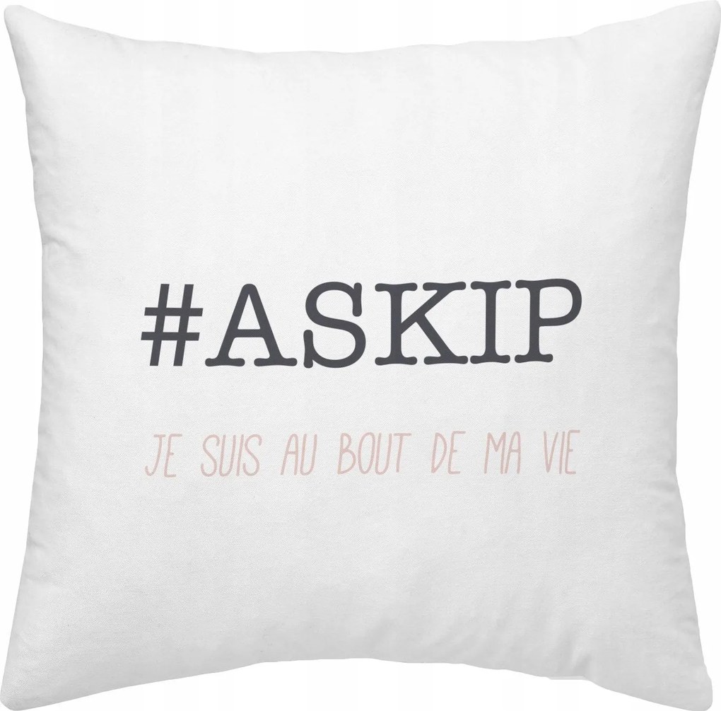 Dekoratív Párna Girl Power Askip Fehér 40x40 cm
