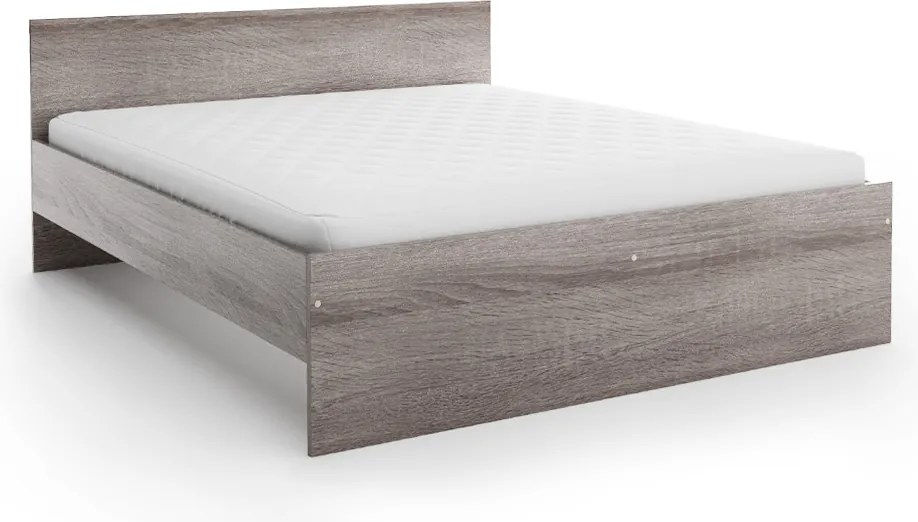 Ágy ELISA 180 x 200 cm, szarvasgomba tölgy Ágyrács: Léces ágyrács, Matrac: Sommera 18 cm matrac