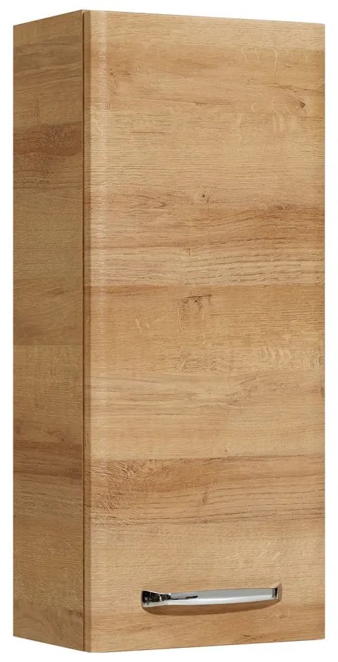 Natúr színű fali fürdőszoba szekrény tölgyfa dekorral 70x30 cm Quickset 318 – Pelipal