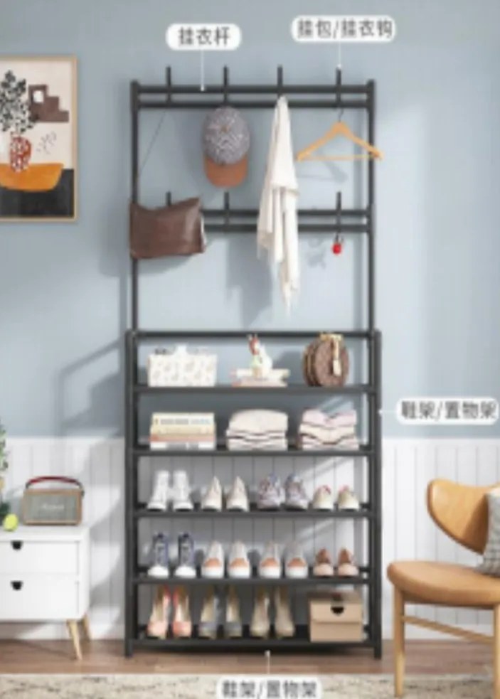 Előszobafal ruhaállvány LRA-02 fekete