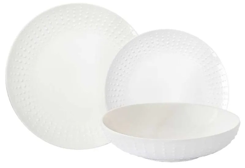 Drops fehér modern porcelán 18 részes étkészlet