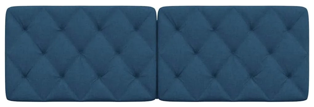 kék szövet fejtámla párna 160 cm