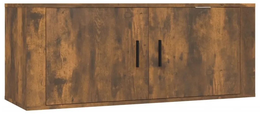 3 db füstös tölgy színű fali TV-szekrény 100 x 34,5 x 40 cm
