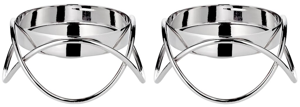 "Bastia" gyertyatartó nagy, ezüst, 2 db-os szett - EDZARD