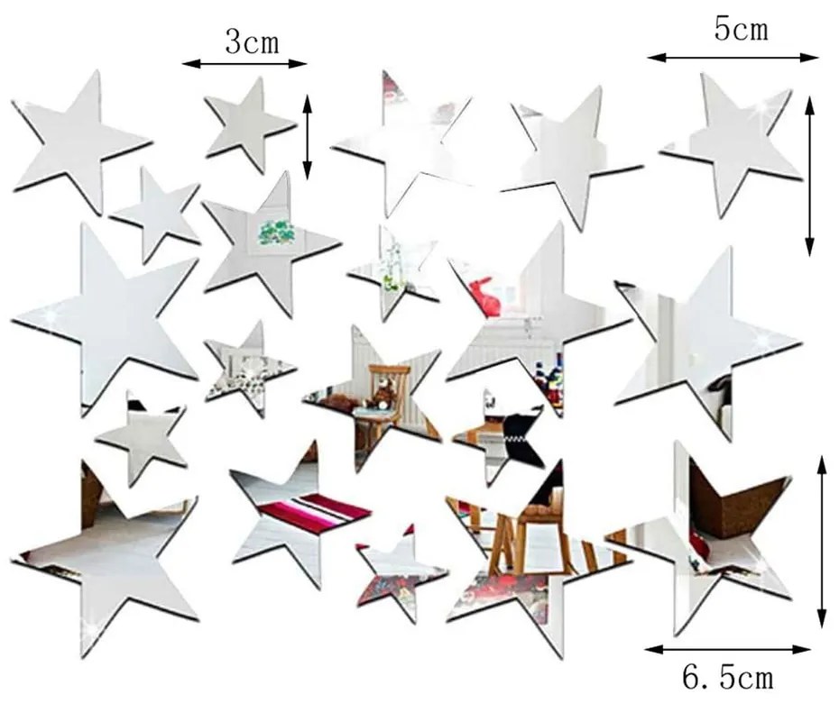 Stars 20 db tükör matrica - Ambiance