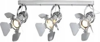 Spot lámpatest 3xGU10 mozgatható króm színpadi reflektor Cinema