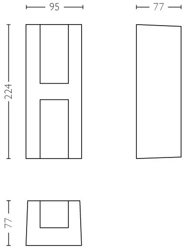 Philips 17351/93/P0 - LED Kültéri fali lámpa MYGARDEN SHADOW 2xLED/4,5W IP44