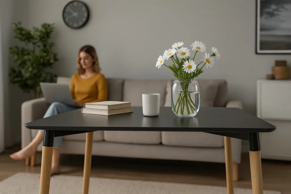 Téglalap alakú asztal 120 x 80 x 74 cm