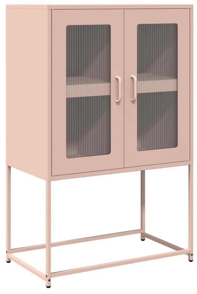 Highboard rózsaszín 68x39x107 cm Acél