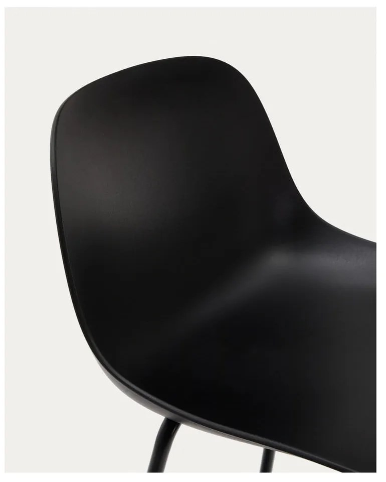 Fekete bárszék (ülésmagasság 74 cm) Altea – Kave Home