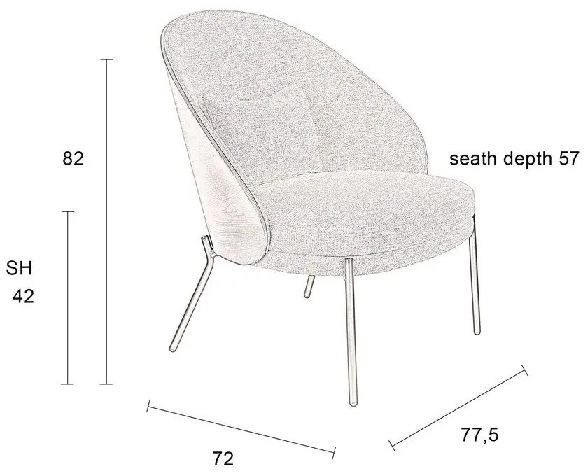 Bézs fotel Rodin – Dutchbone