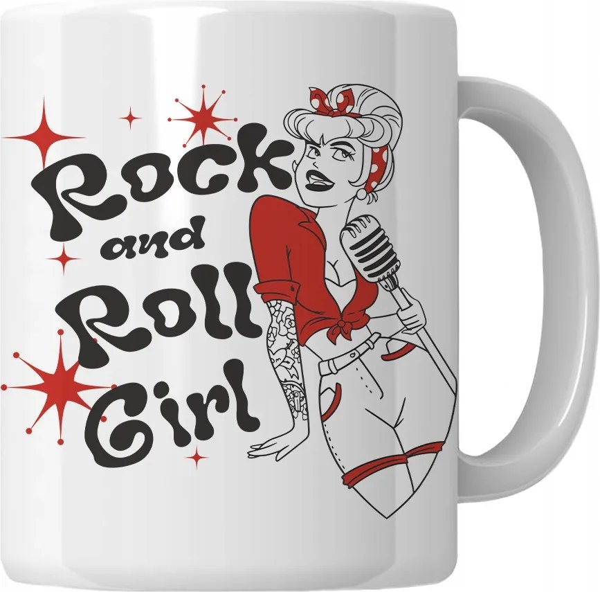 Bögre Rock n Roll Girl Ajándék Zenerajongóknak 18-99 Ajándék
