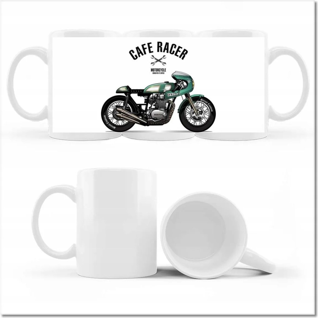 Nyomott mintás bögre Motorkerékpár Antik Vintage